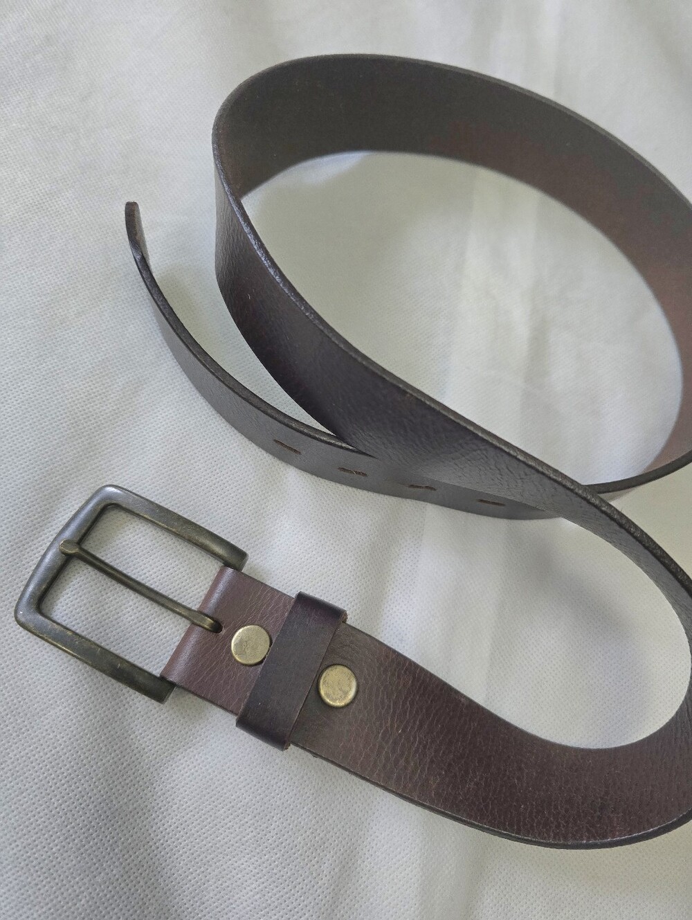 100% Genuine Made In Canada Brown Leather Belt - Casual & Versatile Size M